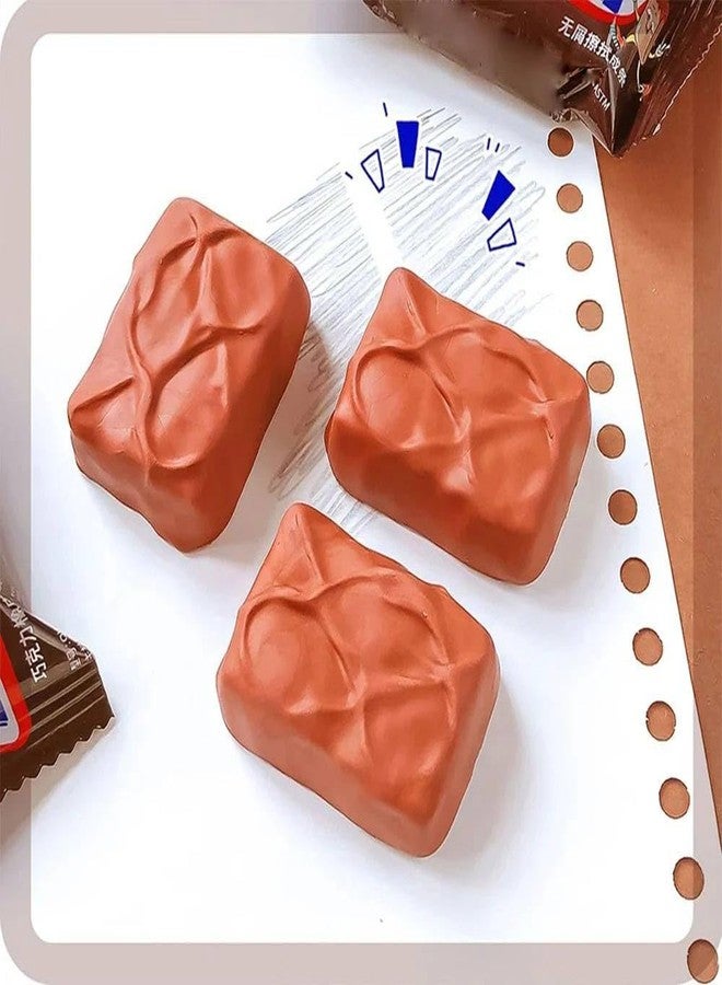 HAV CREATION Pack of 2 Trendy Chocolate Erasers for Kids - Fancy Drawing & School Stationery Erasers in Unique Shapes - Image 2